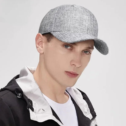 Summer Big Head 65cm Cotton Linen Baseball Caps