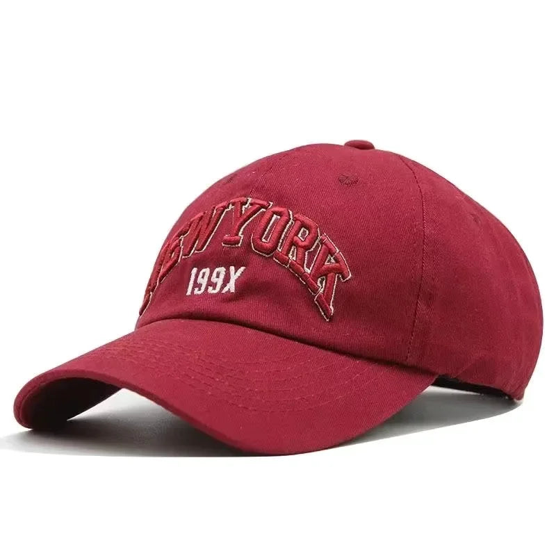 Unisex Cap High Quality Solid Simple New York Letter Baseball Cap Men Women