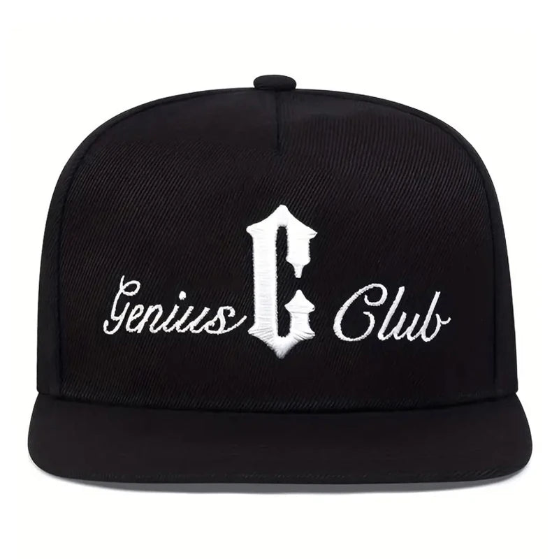 Flat Edge Hat Genius Club Embroidered Hip Hop Hat