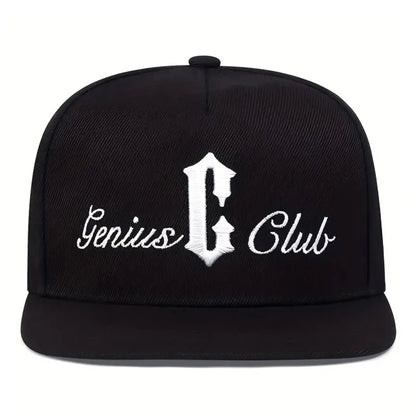 Flat Edge Hat Genius Club Embroidered Hip Hop Hat