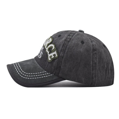 Unisex Cap U.S.ARMY Embroidery Vintage Leather Edging Baseball Cap Men Women