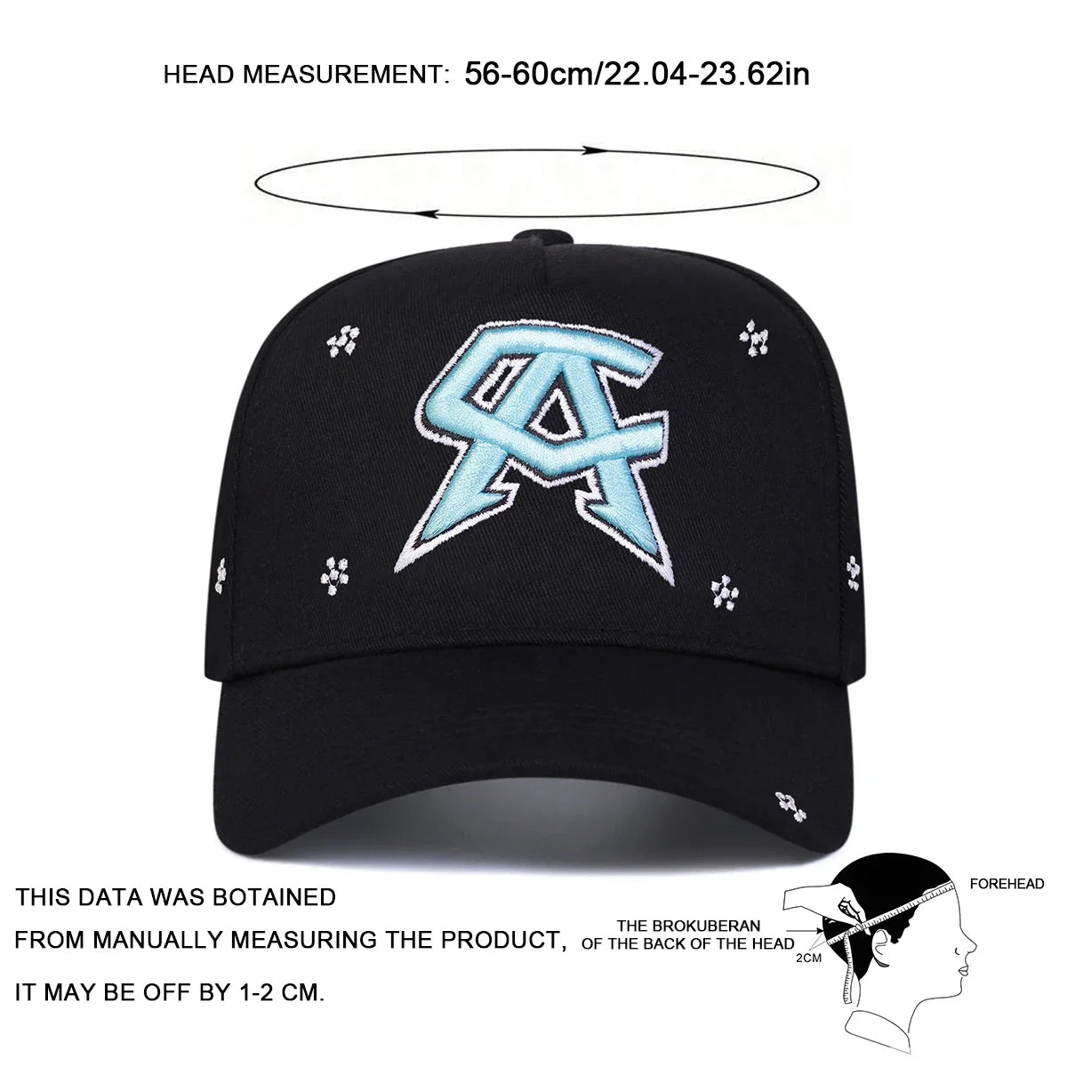 Unisex CA Letter Embroidery Baseball Caps Spring Autumn
