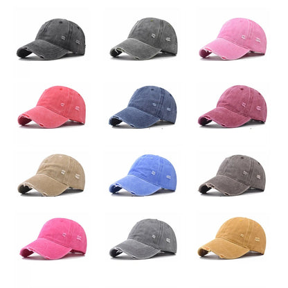 Distressed Baseball Cap Dad Hats For Men Women Vintage