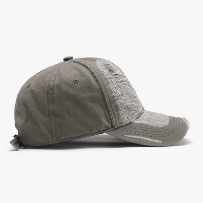 Washed Soft-Top Distressed Men's Large-Head Circumference Baseball Cap