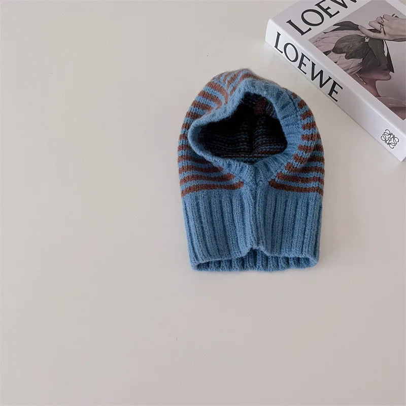Children Warm Hats Windy Break Girls Knit Hat Neck Warm Boys Caps