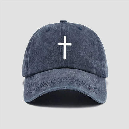 Cross Print Baseball Cap for Men and Women