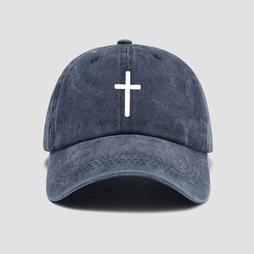 Cross Print Baseball Cap for Men and Women