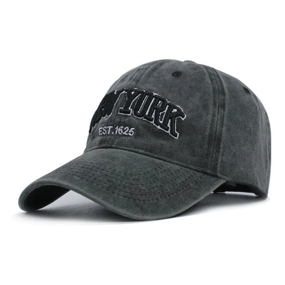 2025 New York Washed Cotton Cap Protection Casquette Dad Hat Outdoors Cap