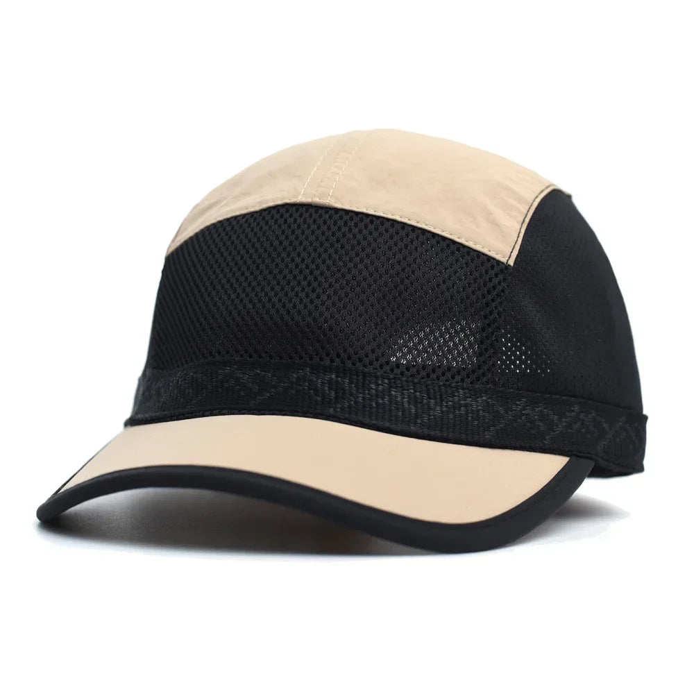 Summer Spring Short Brim Mesh Baseball Cap Breathable Dad Hat Adjustable Solid Trucker Style Caps