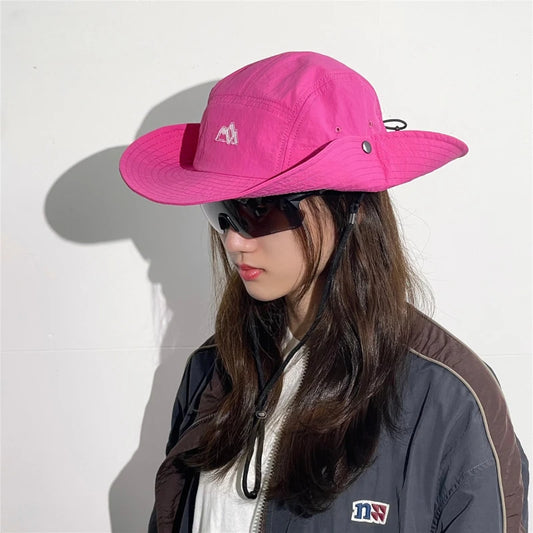 New Japanese Color Matching Bucket Hats Women