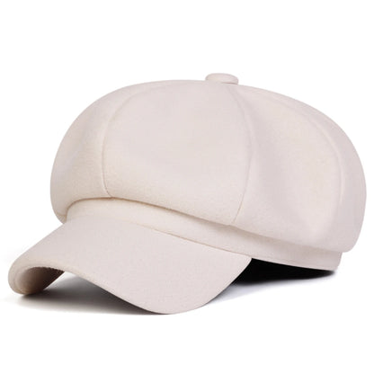 Woolen Solid Color Beret Fashion Outdoor Cotton Hat
