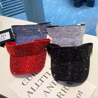Rhinestone Empty Top Cap Casual Women Sun Visor