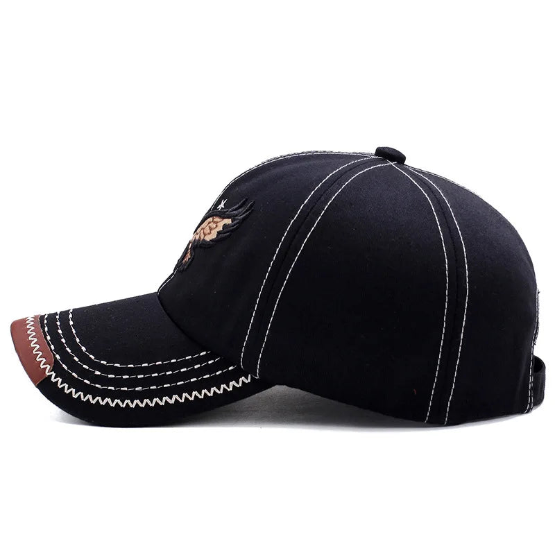 Hats Men And Women Four-Season Shade Baseball Cap Eagle Embroidery Korean Version