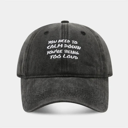 Four Seasons Cotton Letter Print Baseball Cap Adjustable