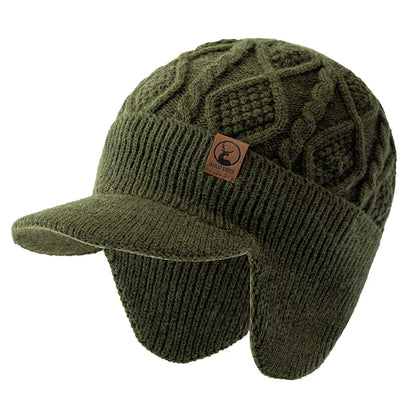 New Unisex Winter Hat Plush Fur Lined Warm Earflap Cap
