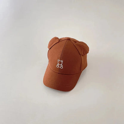 Adjustable Baby Baseball Cap For Boy Girl Cartoon Bear Infant Sun Hat Summer Toddler Kids Kawaii Peaked Caps