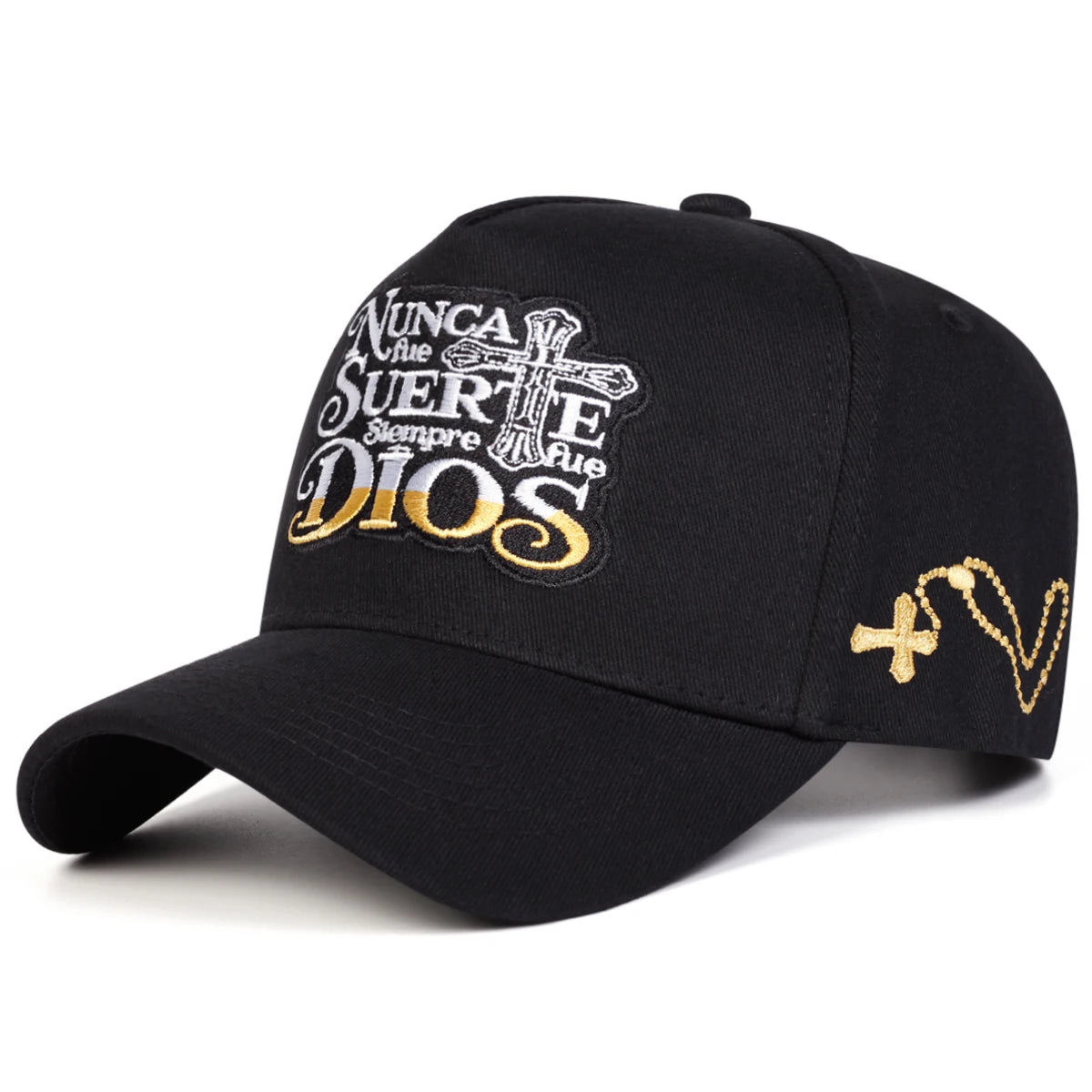 Unisex NUNCA FUE SUERTE Letter Embroidery Baseball Caps Outdoor Adjustable Casual Hats Sunscreen Hat