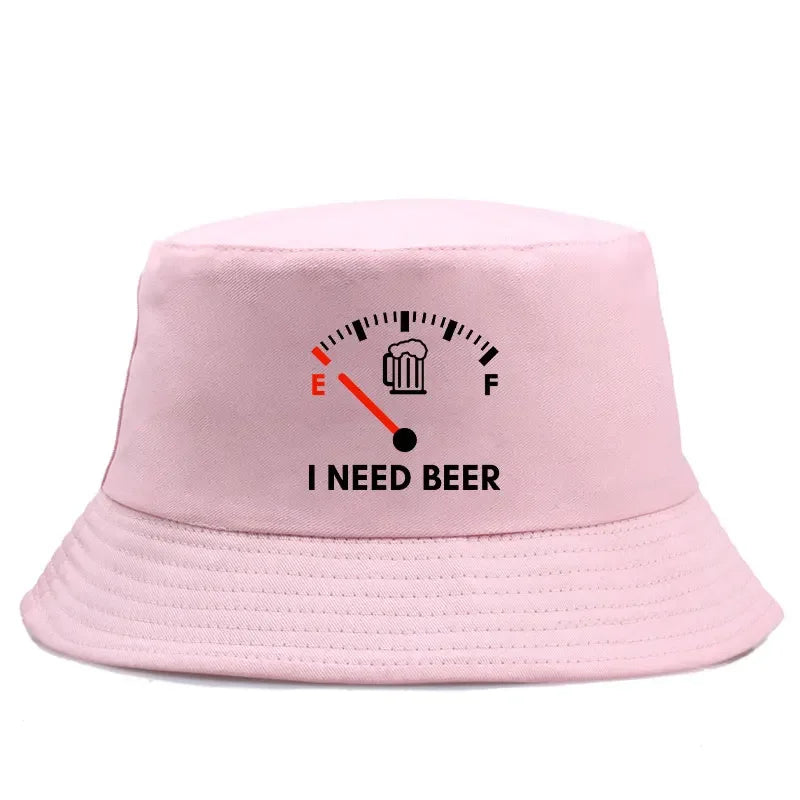 I Need Beer Reversible Bucket Hat Woman Man Outdoor