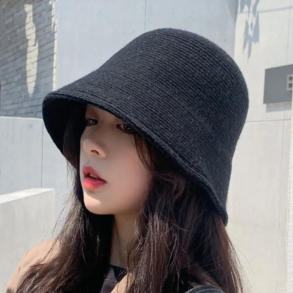 Outdoor Sunscreen Warm Wool Foldable Bucket Hat