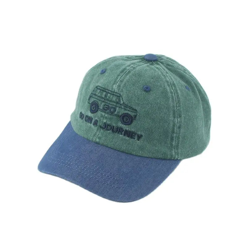 Summer Vintage Baseball Cap Kids Washed Cotton Denim