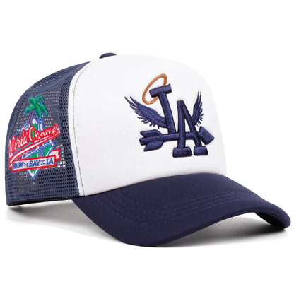 Personalized Baseball Hat LA Wings Side Coconut Tree Street HipHop