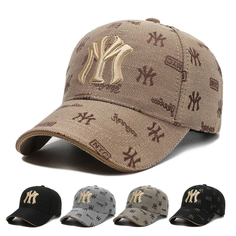 Unisex MY Letter Embroidery Baseball Caps Spring and Autumn