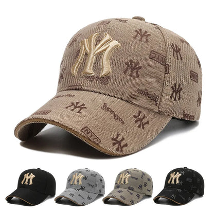 Unisex MY Letter Embroidery Baseball Caps Spring and Autumn