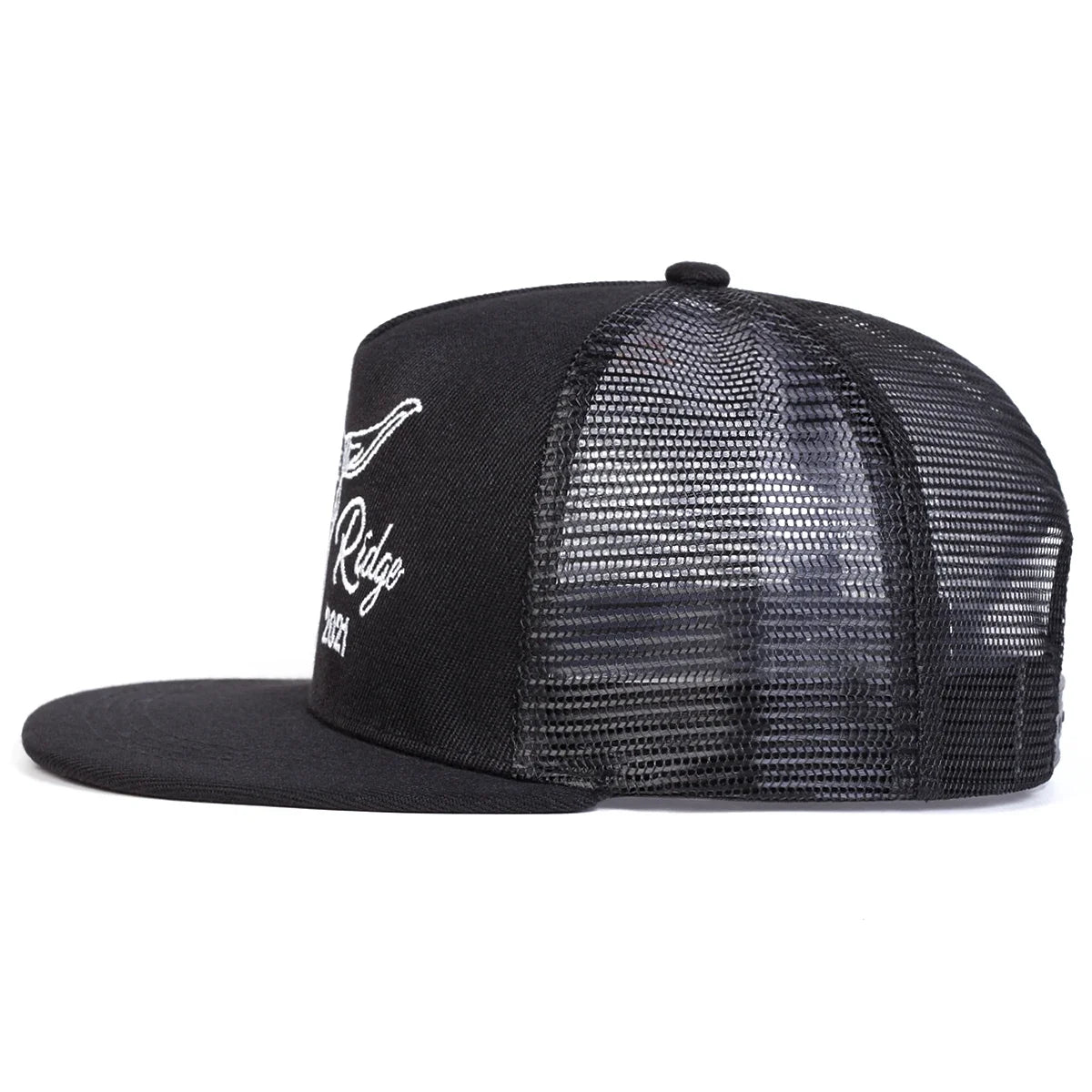 Unisex Ox Head Letter Embroidery Hip-Hop Net Hats