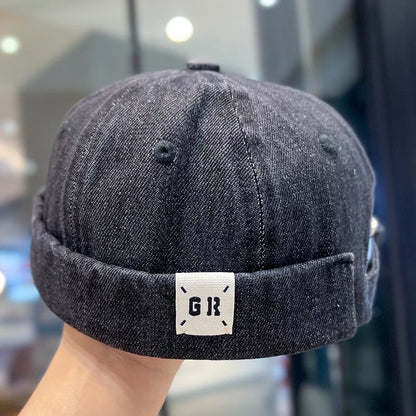 Japanese Washed Denim Melon Skin Hat