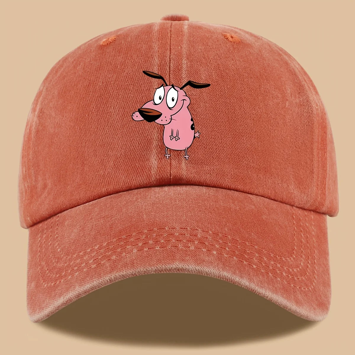 1pc Women's Cute Puppy Printed Baseball Cap with Curved Brim for Outdoor Shading Gift