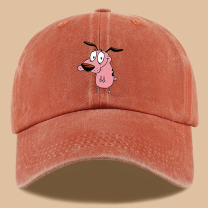 1pc Women's Cute Puppy Printed Baseball Cap with Curved Brim for Outdoor Shading Gift