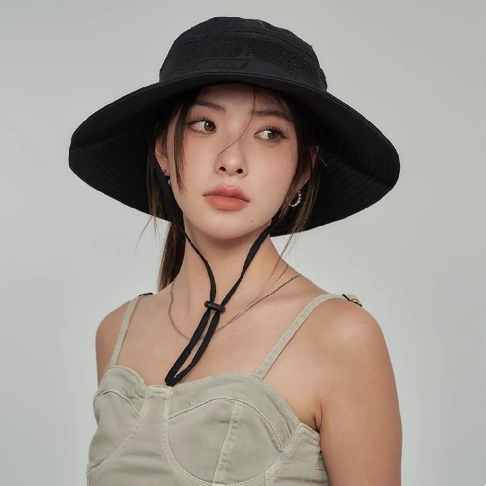 New Anti-Sun Bucket Hat Adjustable Anti-UV Beach Hat