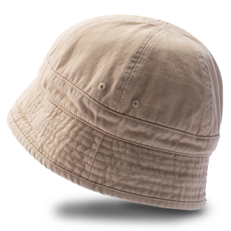 Washed Cotton Short Brim Bucket Hat Unisex Packable Summer Sun Cap