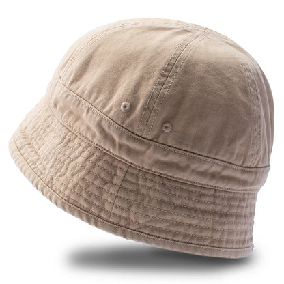Washed Cotton Short Brim Bucket Hat Unisex Packable Summer Sun Cap