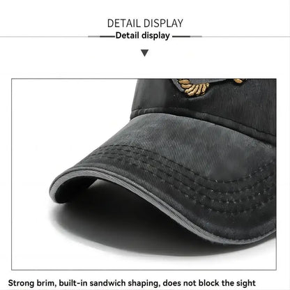 Hat Men Spring Summer Trend Embroidered Cowboy Baseball Hat Duck Tongue Hat Outdoor Travel Sunshade Hat