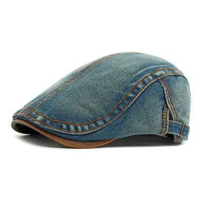 Four Seasons Cotton Solid Newsboy Caps Flat Peaked Cap