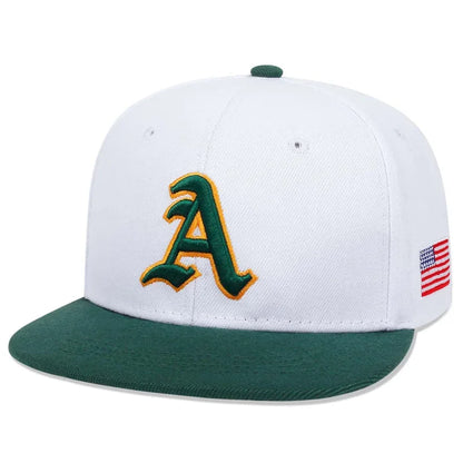 Unisex Gothic A Letter American Flag Embroidery Hip-Hop Hats