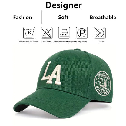 Unisex La Letter Embroidery Baseball Caps