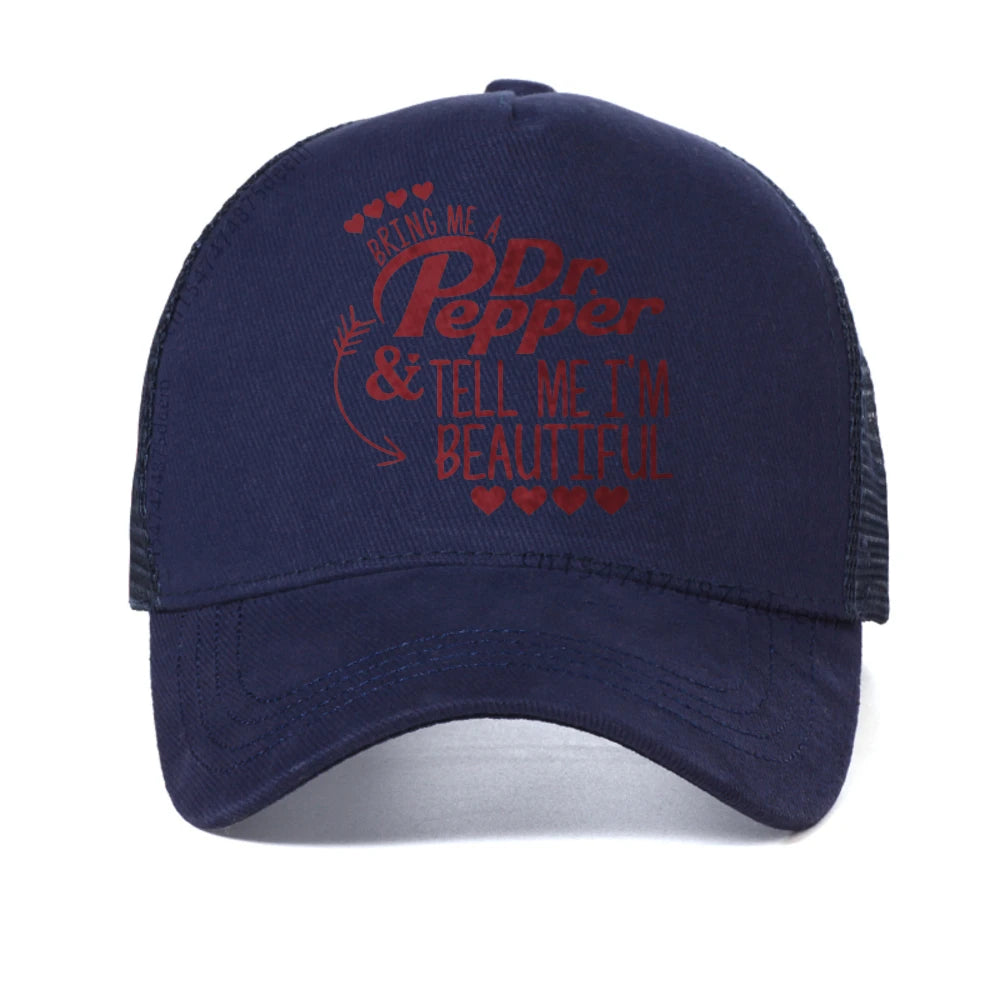 Dr Pepper Slogan Casual Baseball Cap Women's