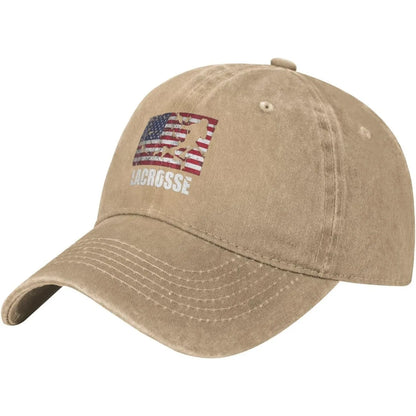 Lacrosse American Flag Washed Baseball Cap