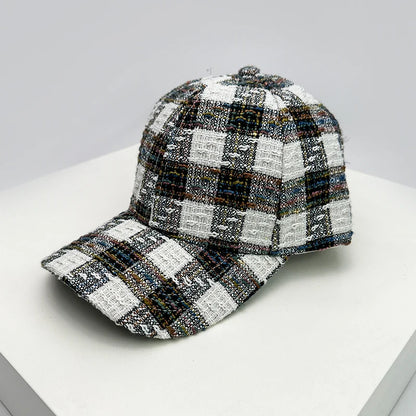 New Men Women Check Houndstooth Color Block Baseball Hats