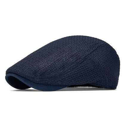 Summer Polyester Solid Newsboy Caps Flat Cap