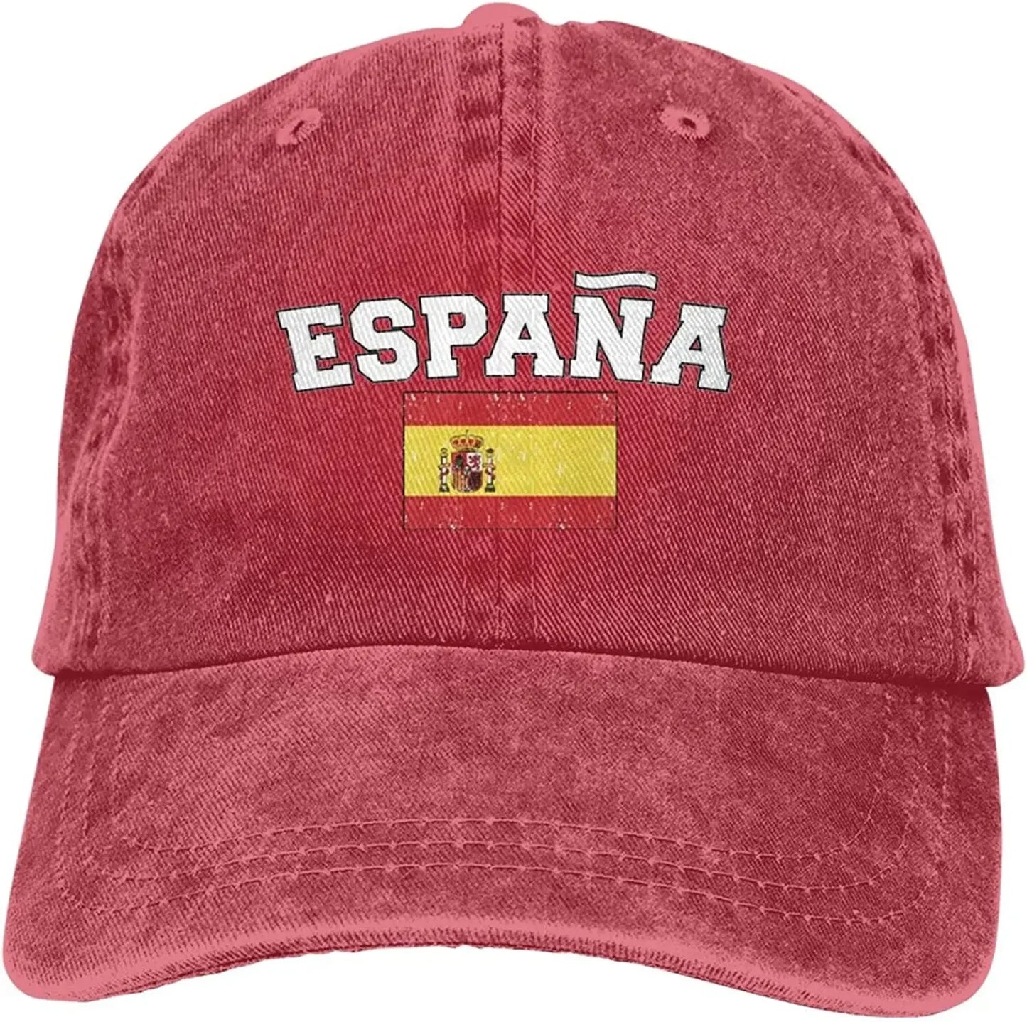 Espana Flag of Spain Spanish Denim Hats for Mens Womens Baseball Caps
