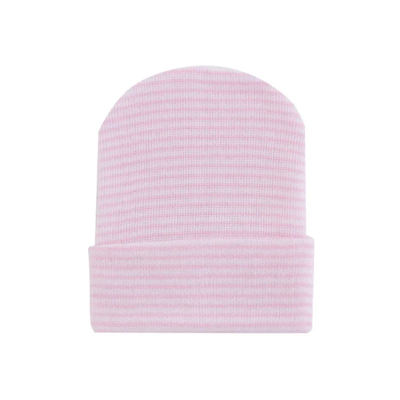 Cute Newborn Baby Hat Infant Girl Boy Comfy Striped Hospital Cap
