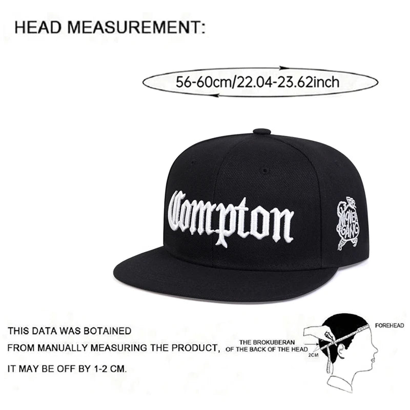 Fashion Baseball Hat Compton Embroidery Street Hip Hop