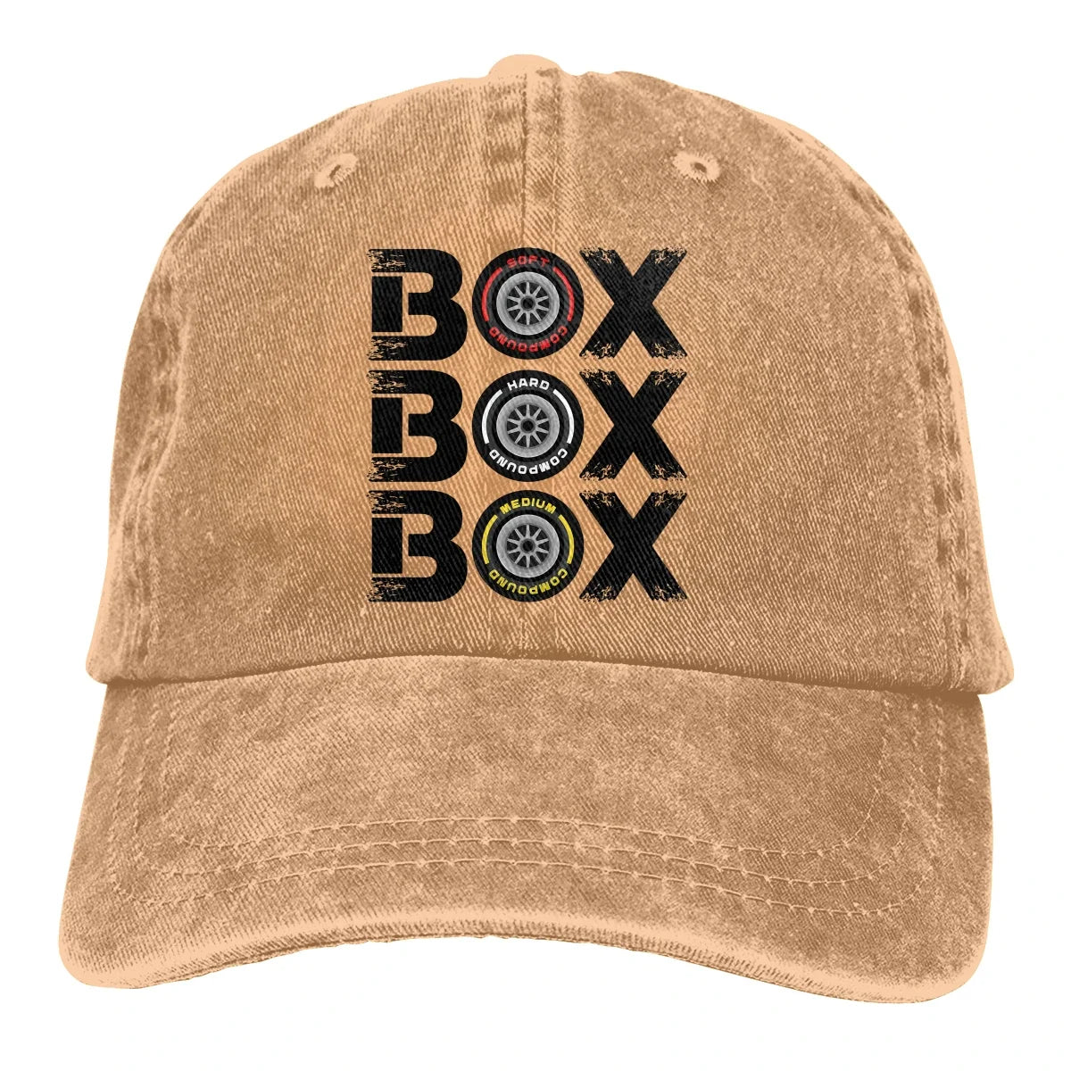 Box Box Box F1 Tyre Compound V2 Baseball Cap Men