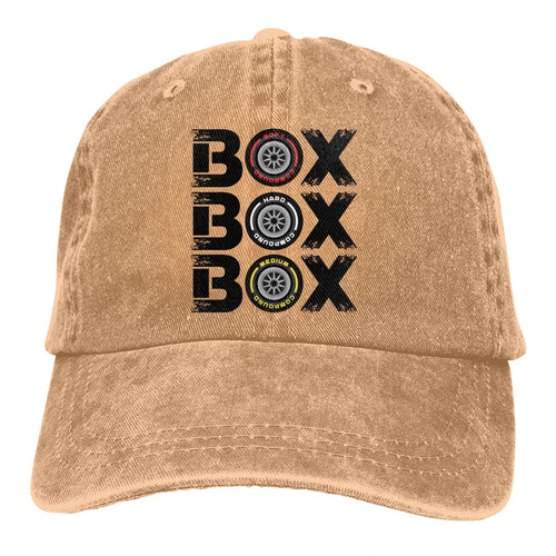 Box Box Box F1 Tyre Compound V2 Baseball Cap Men