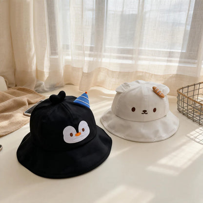 Newborn Baby Kids Cartoon Bucket Hat 50cm 1-3 Years Boys Girls