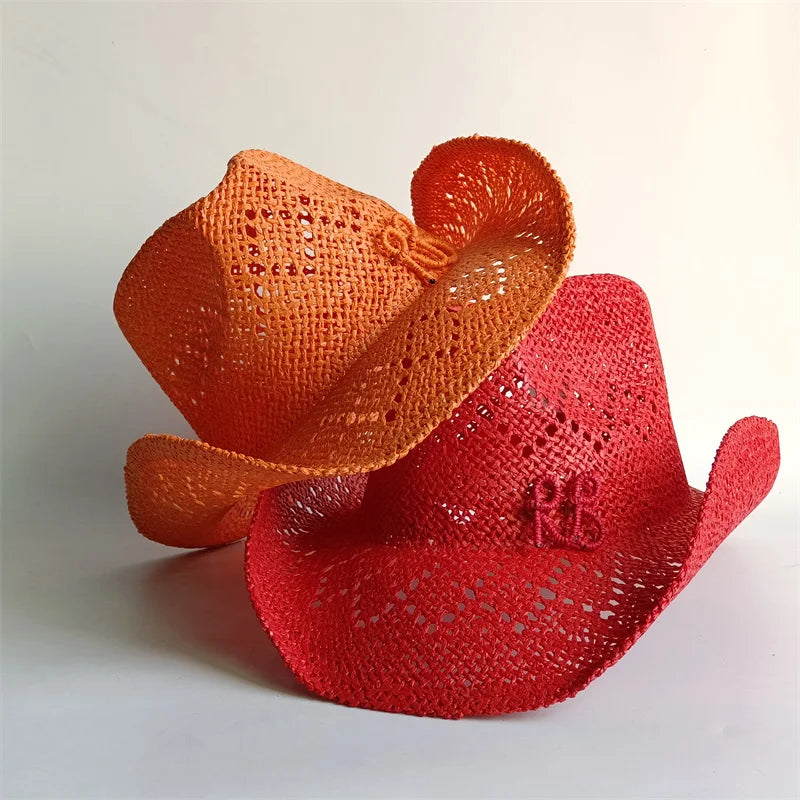 Western Cowboy Straw Hat Letter Straw Hats