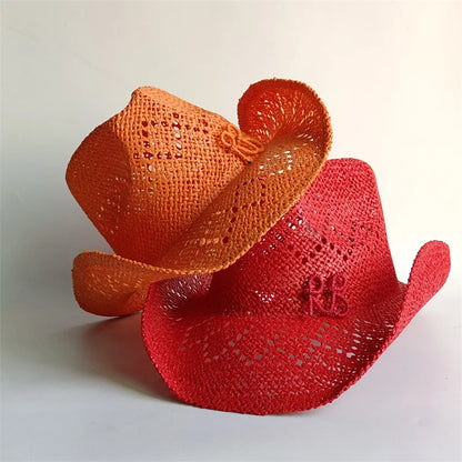 Western Cowboy Straw Hat Letter Straw Hats